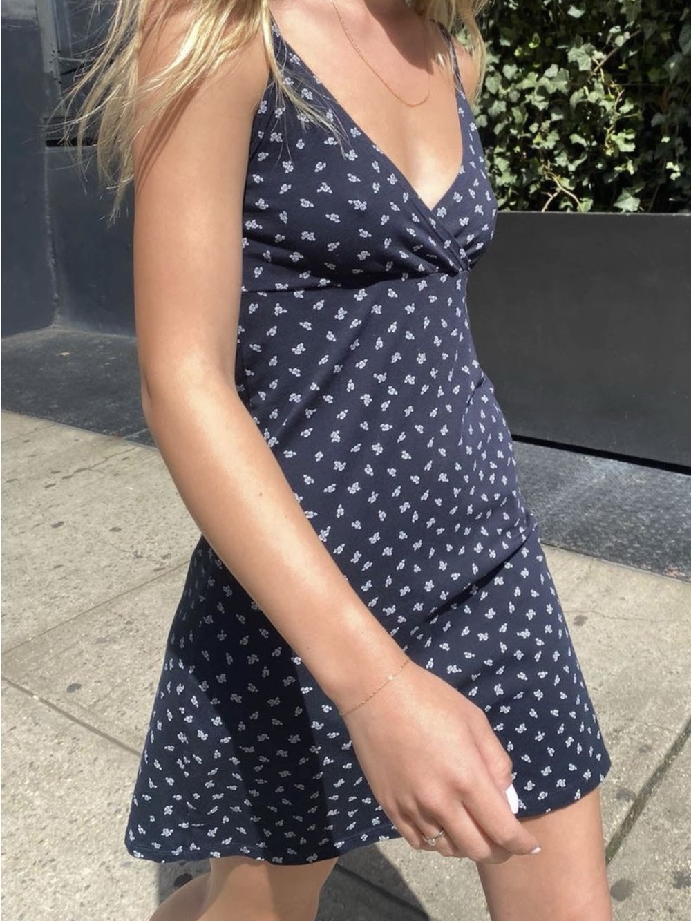Brandy Melville Navy Wrap Dress